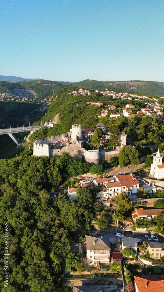 drone photo Trsat Castle Rijeka Croatia