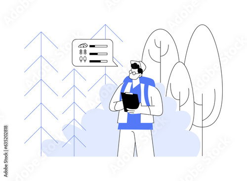 Collect biodiversity data abstract concept vector illustration.