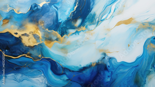 Alcohol ink colors translucent. Modern Fluid Acrylic art. Abstract fluid art background, acrylic pour wallpaper. Design wrapping paper, wallpaper. Mixing acrylic paints. Post-processed generative AI