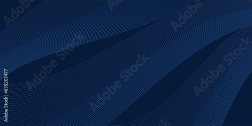 Fototapeta Naklejka Na Ścianę i Meble -  modern wave curve abstract presentation dark blue background. vector illustration