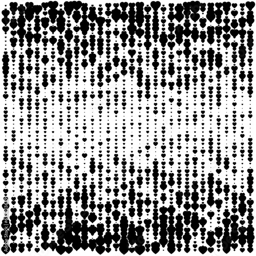Hearts random pattern background. Vector illustration.