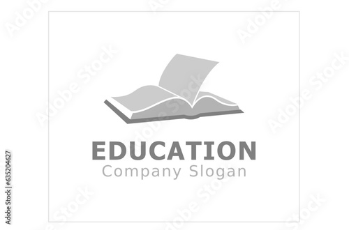 creative open book publishing logo vector design symbol icon illustration