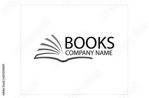 creative open book publishing logo vector design symbol icon illustration
