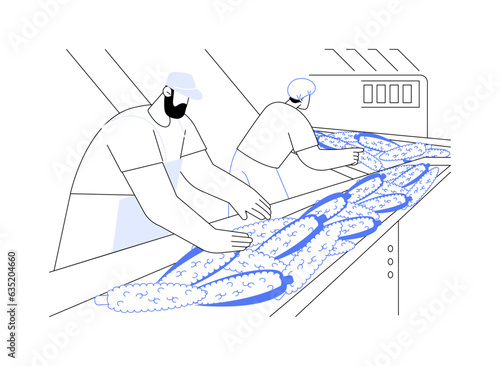 Primary food processing abstract concept vector illustration.
