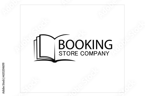 creative open book publishing logo vector design symbol icon illustration