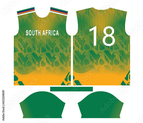 South Africa cricket team sports kid design or South Africa cricket jersey design
