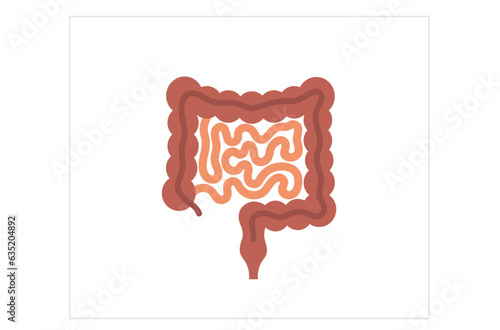 simple gut and small intestine gastrointestinal logo vector design icon symbol illustration