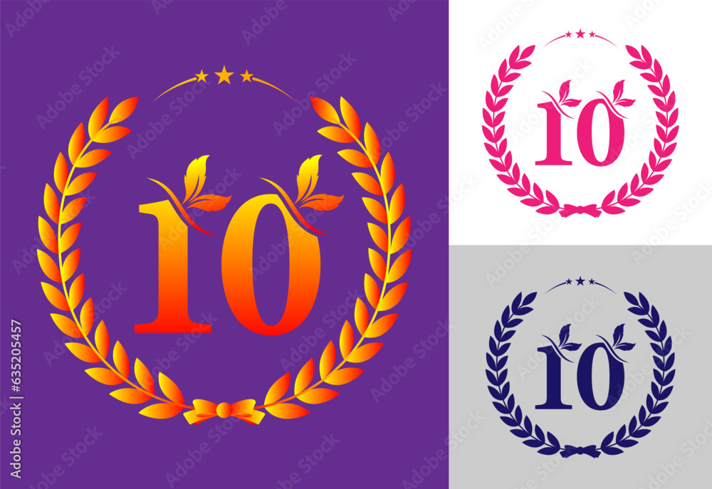 Vector set of number logo design Vector set of number logo design