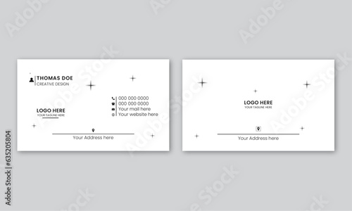 Simple business card design layout