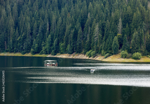 Summer landscape of Belis Fantanele dam lake, located in the Ocidental Carpathians mountains, Romania, Europe photo