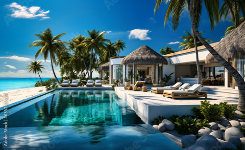 the villa resort at sharmada maldives beach