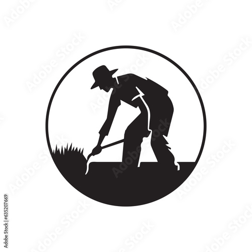 silhouette of a Gardener working