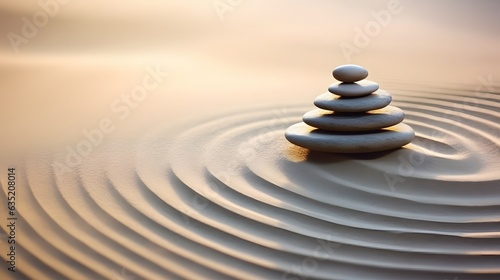 Desert Equilibrium  Stone and Patterns  Zen  AI Generated