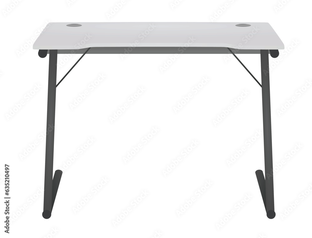 Office  computer table. vector illustration