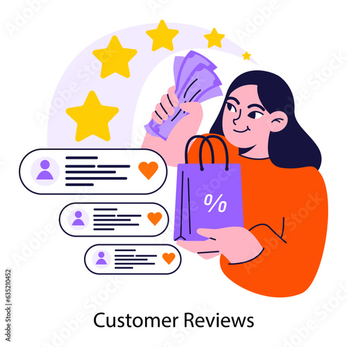 Customer reviews. Brand reputation based on consumer loyalty and trust.