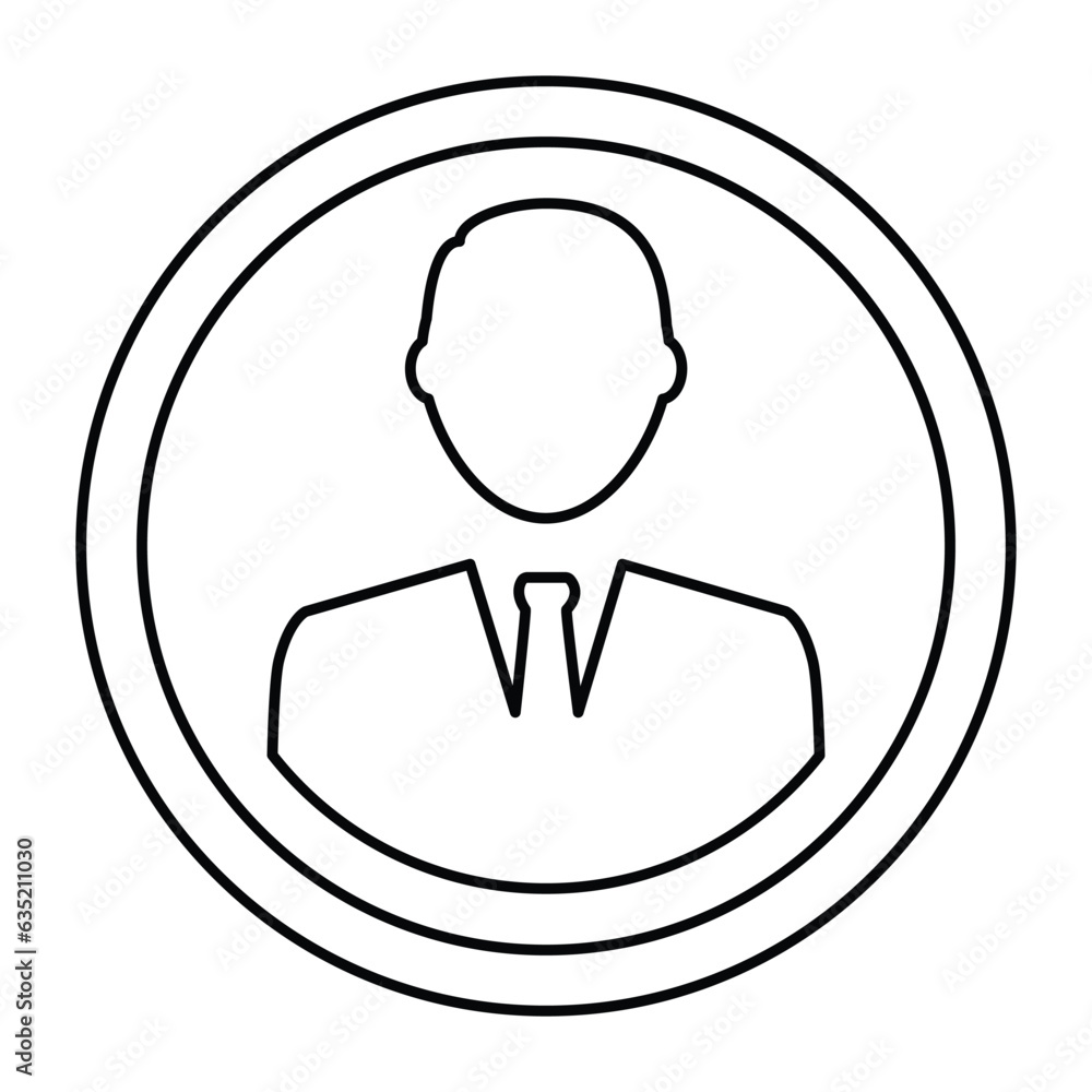 Account Profile Icon In Outline Style Account Profile Icon In Outline Style