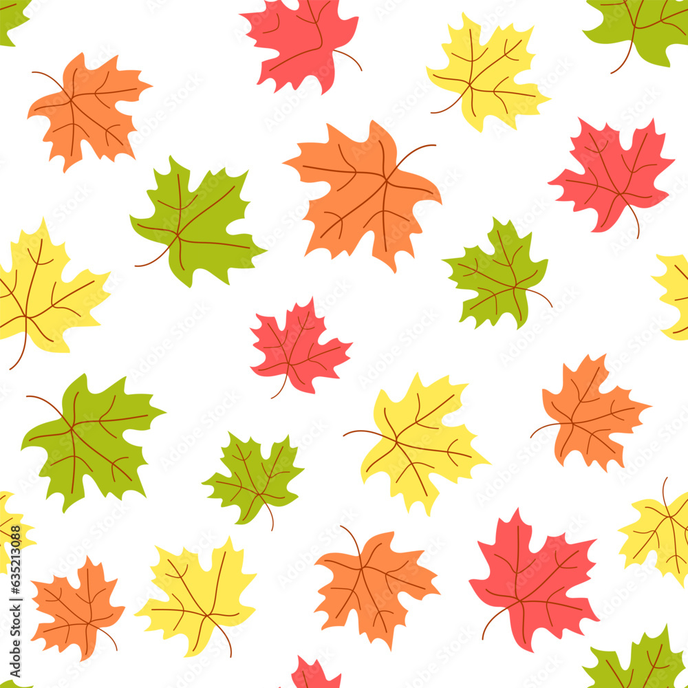 Autumn maple leaves pattern. Vector illustration Autumn maple leaves pattern. Vector illustration