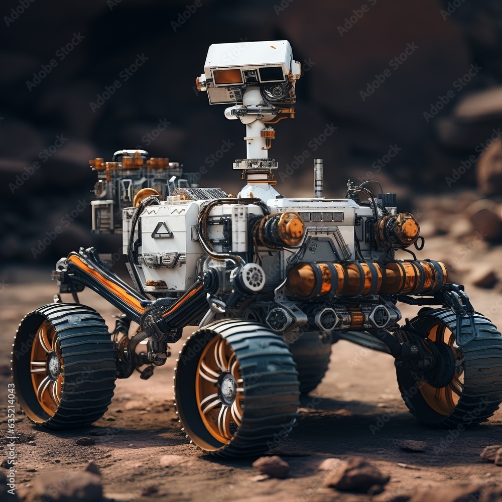 Rover on Mars, on the red planet, generative ai Rover on Mars, on the red planet, generative ai