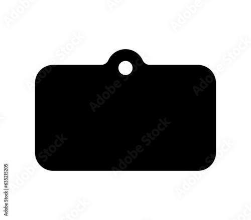 Rectangle tag. Rectangle pet, dog, cat collar name tag. Rectangle Christmas tree decoration.