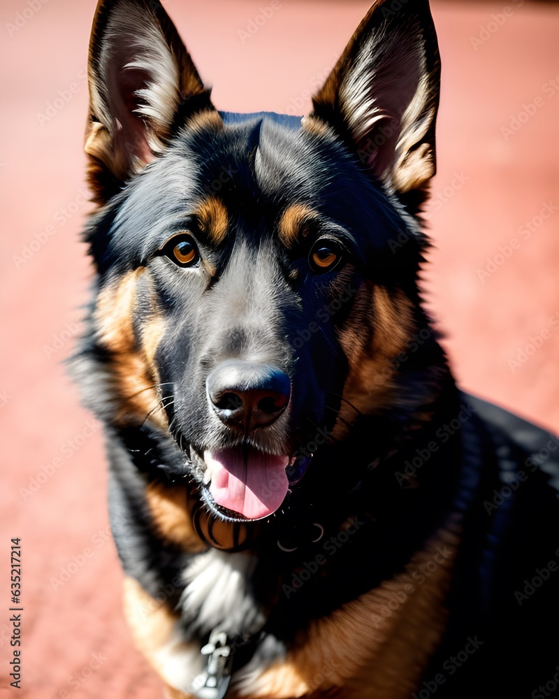 Close up of german shepherd dog. Close up of german shepherd dog.