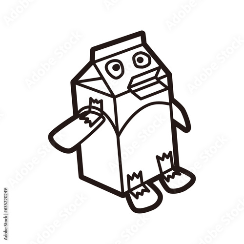 牛乳パック 工作 ペンギン ぬりえ