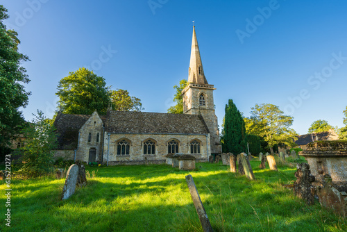 The church of St. Mary in Lower Slaughter village. Cotswold. England photo