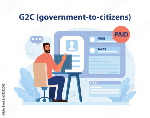 E-store and e-commerce business model. G2C, government to citizens