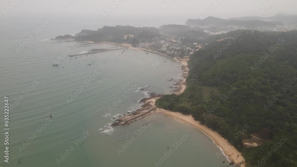 The aerial view of Co To Island in Vietnam The aerial view of Co To Island in Vietnam