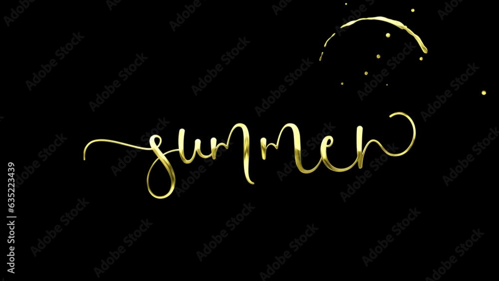 Hello Summer Lettering Text in Yellow and Blue Color on Transparent Background. Hello Summer Word Text animation. Alpha Channel Hello Summer Lettering Text in Yellow and Blue Color on Transparent Background. Hello Summer Word Text animation. Alpha Channel