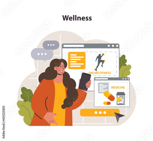 Modern wellbeing practice. Healthy and happy lifestyle or daily routine