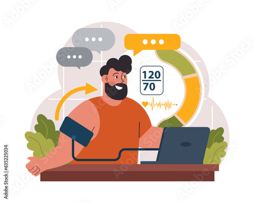 Telemedicine. Online consultation with a doctor. Remote medical