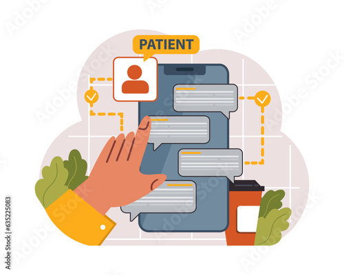 Telemedicine. Online consultation with a doctor. Remote medical