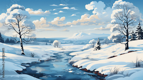Winter Landscape - Generative Ai