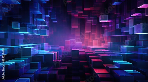 futuristic abstract background with a blue, purple