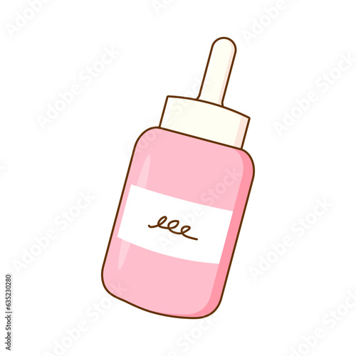 korean cosmetics cute kawaii cream serum. Vector