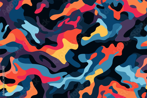 Abstract colorful camouflage pattern