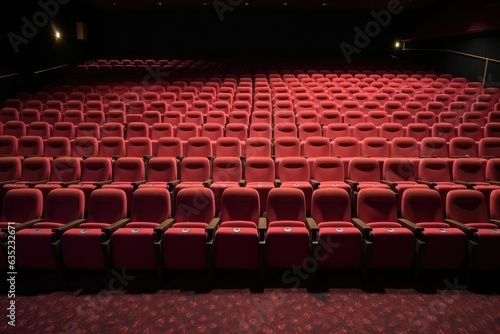 Rows of empty seats in a cinema or theatre