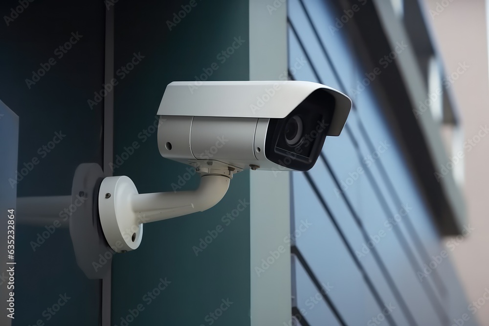 Security camera on modern building.