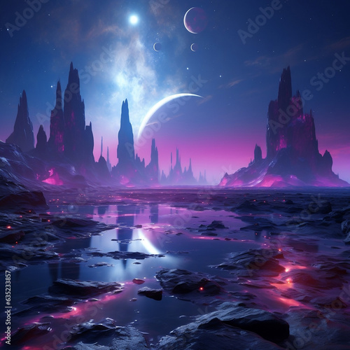 magnifique décors de science fiction post apocalyptique 