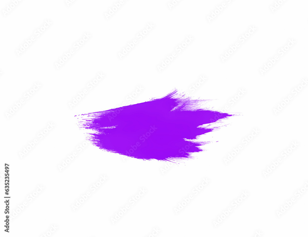 Violet paint brush concept isolated on white background for art painting