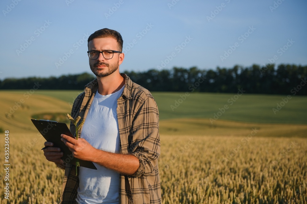 Portrait of farmer in wheat field Portrait of farmer in wheat field