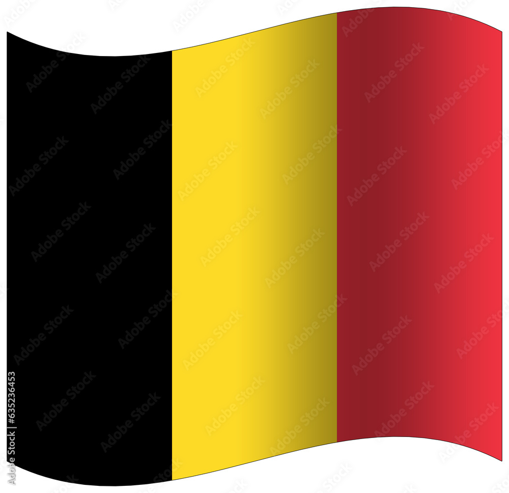 Fototapeta premium Belgium flag waving 3D icon