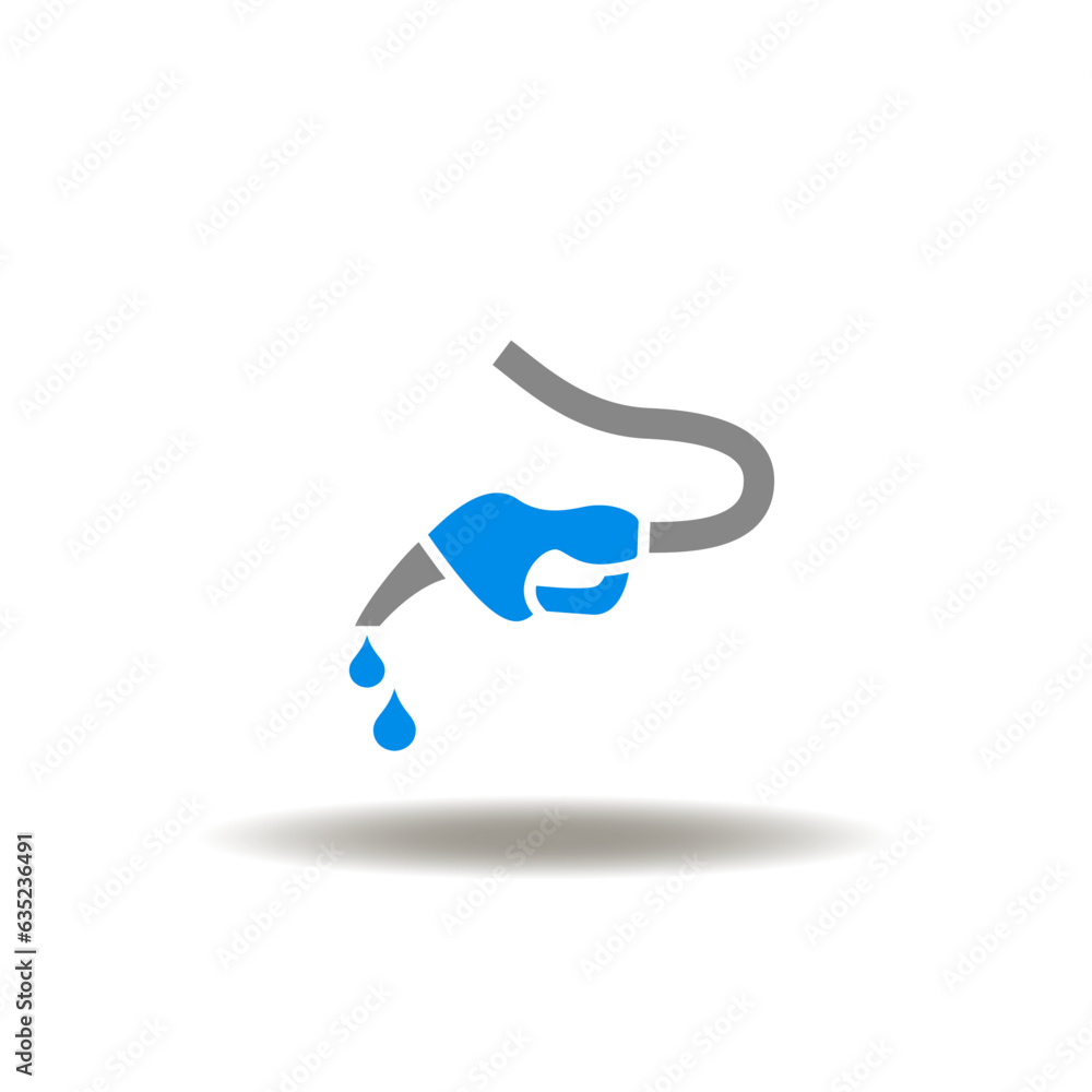 Vector illustration of refueling gun. Icon of fuel nozzle. Symbol of fueling of gas, gasoline, diesel, ethanol. Vector illustration of refueling gun. Icon of fuel nozzle. Symbol of fueling of gas, gasoline, diesel, ethanol.