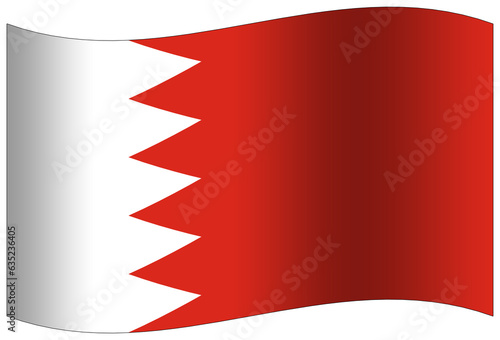 Bahrain flag waving 3D icon photo