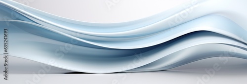a very wide white page is seen from afar, in the style of fluid lines and curves