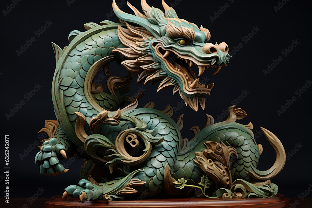 Fototapeta premium chinese dragon statue