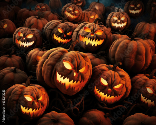 Jack O Lanterns Ilration Wallpaper. Halloween background