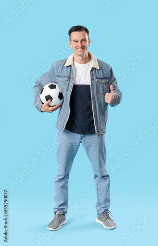 Young man with soccer ball ...