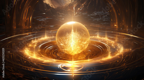 Ball of golden ethereal spiritual energy