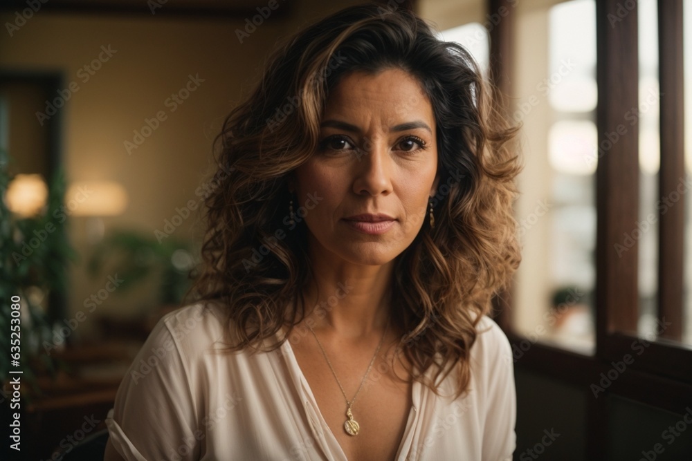 Middle-aged brunette woman, Generative AI Middle-aged brunette woman, Generative AI